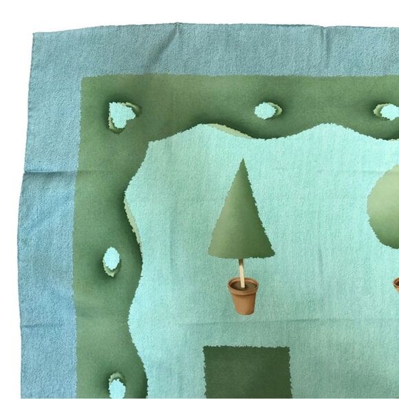 New! Rare BVLGARI Scarf Tree Pattern 100% Silk by Davide Pizzigoni 90x90 - Picture 4 of 12